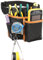 quipuda Ceinture Porte Outil Bricolage,Ceinture de Travail Homme Chantier,Sacoche Outils pour Électriciens,Préposés à L'entretien,Constructeurs,Encadreurs,Cuir Véritable,Noir