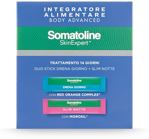Somatoline SkinExpert, Integratore Body Advanced, Integratore Drenante Snellente a base di Morosil e Red Orange Complex, 28 Bustine Orosolubili | Drenante Forte Giorno E Notte Con Centella, Betulla, Morosil® E Vitamina C - Drenaggio Liquidi Senza Glutine
