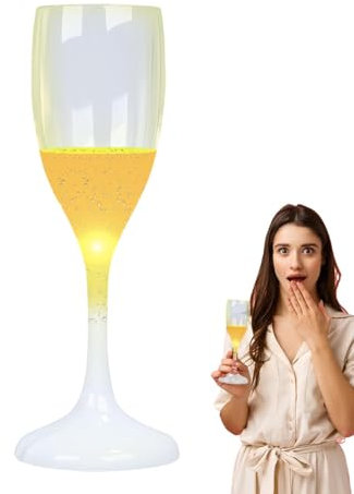 Stronrive Flûtes à champagne, tasses lumineuses - Coupe à champagne lumineuse colorée de 120 ml | Flûtes à champagne polyvalentes, verres activés par liquide, tasses qui brillent dans le noir pour