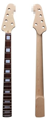 YoungMonic Manche de guitare basse 5 cordes 20 frettes 86,4 cm en bois d'érable et palissandre (20 frettes 86,4 cm)