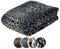 liebling Cashmere Decke, Wohndecke, Kuscheldecke, Motiv: Schnee-Leopard, 100% Polyester - Mikrofaser, 150 x 200 cm, Farbe: Silber