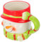 FUNOMOCYA Weihnachtsmotiv Tasse Keramik Wasserbecher Büro Trinkbecher Zarte Kaffeetasse Weihnachtsbecher