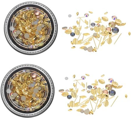 MERRYHAPY Metal Leaf Nail Decor Girl Manicure Accessories for Stunning Nail Art for and Decoration