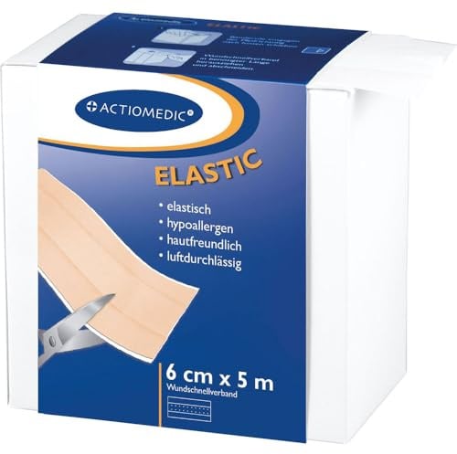 5 Stück Actiomedic Gramm Medical ACTIOMEDIC® ELASTIC Wundschnellverband, creme, L: 5m, B: 6cm