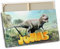 timalo® Kinderzimmer Wandbild Bild auf Leinwand Kinder Bilder für die Wand Leinwandbild xxl personalisiert mit Namen Mädchen Jungen Bild fürs Teenager Zimmer | 60 x 40 cm Dinosaurier