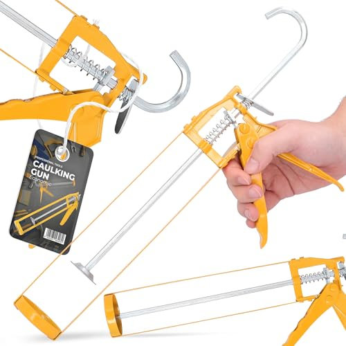 Pistolet Mastic Cartouche Ergonomique Acier Solide Application Précise Silicone Acrylique Colle Étanche Facile Utiliser Haute Résistance Idéal Travaux Domestiques