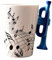 Asyduey 240 Ml Keramiktasse, Musik-Keramikbecher, Niedliche Kaffee-, Tee-, Milch-, Stabbecher und Tassen mit, Neuheitsgeschenke, Trompete