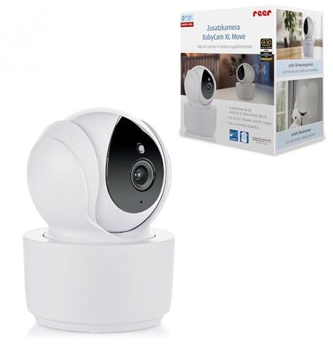 reer Zusatzkamera für 80510 BabyCam XL Move | Erweiterungskamera | Weitwinkel, schwenk- und neigbar | Nachtsicht | 2-fach Zoom
