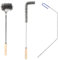 Eioeeklop 3 Pcs Fryer Cleaning Tools L Shaped Stainless Steel Bristles Fryer Deep Cleaning Brush Rod for Restaurant Air Fryer
