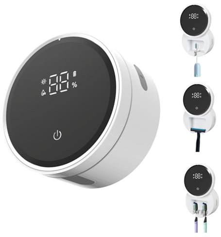 Zahnbürsten Sterilisator mit uv Licht, UV Desinfektions Zahnbürstenhalter mit Trocknen, Automatischer Sensor Bürste Halter, Kein Stanze des Elektrischer Zahnbürsten Desinfektionsmittel