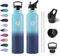 Bouteille Isotherme 1L, Gourde Inox avec Paille, Étanche & Réutilisable, Gourde Acier Inoxydable à Double Paroi Isolée, sans BPA, Gourde pour Enfant, Adultes, Sport, Voyage, École, Cyclisme