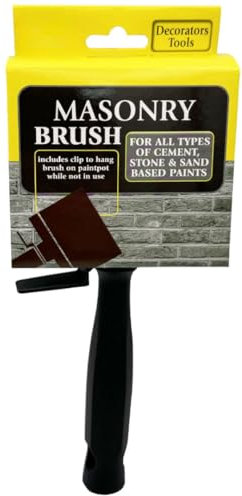 SOTL® Masonry Paint Brush Heavy Duty Brick Wall Paint Brush for Masonry, Concrete, Fence, Outdoor Painting Durable Bristles, Comfortable Handle, Trade-Quality Paintbrush