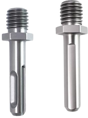 2 adaptateurs M14 pour couronnes diamantées, raccord perceuse SDS Plus 10 mm et queue triangulaire 10 mm, accessoires robustes en acier carbone pour percer granit, béton, verre, brique et carrelage