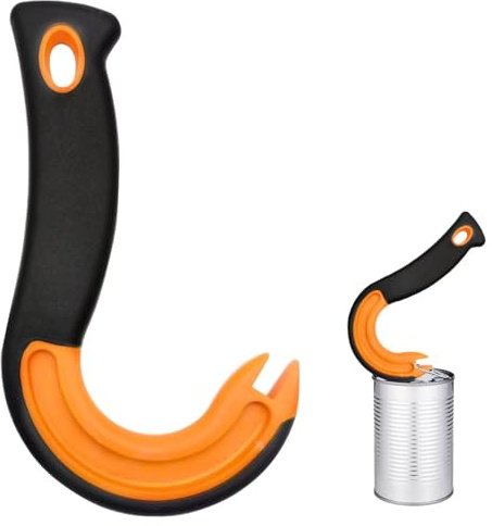 Dosenöffner, J förmig Küchenhelfer, Ring Pull GlasÖffner, Konserven Öffner, Haken Dosenöffner, Glasöffner Deckelöffner Flaschenöffner Leicht zu öffnen für Dosen mit Verschlussringen（1 Stück）