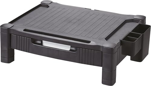Alco-Albert - Supporto per monitor, regolabile in altezza su 2 livelli | 43,5 x 33,6 x 13,3 cm, portata 20 kg