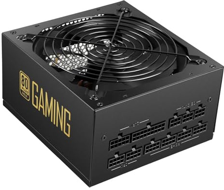750W PSU Gold Standard ATX Gaming PC Power Supply Fully Modular 100-240V Active PFC with 120mm FDB Bearing Fan 24 Pin for Desktop PC Server