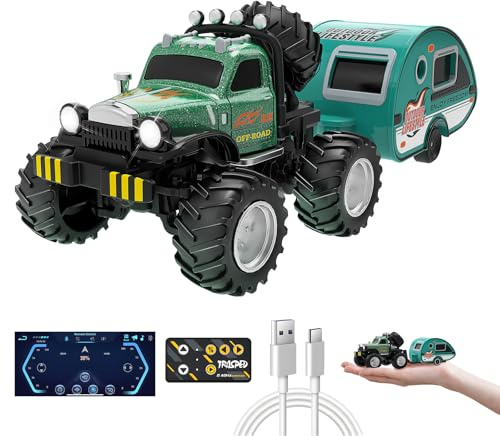 PAISHENKEJI Voiture télécommandée Mini Voiture RC: Camion RC en Alliage, Application Mobile prenant en Charge 4 Modes de contrôle: télécommande, Programmation, tracé de Parcours, détection de gravité