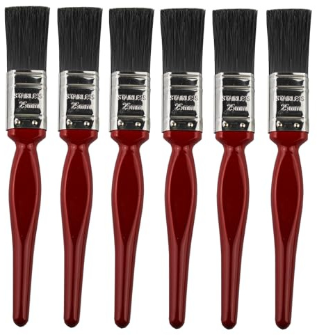 6 x One Inch Paint Brushes 1 | 25mm Small Decorating Brushes