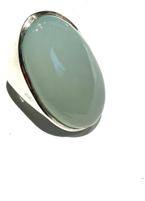 Ethnos Barcelona - Ring aus Silber und Chalcedon. Größe: 17 1/4
