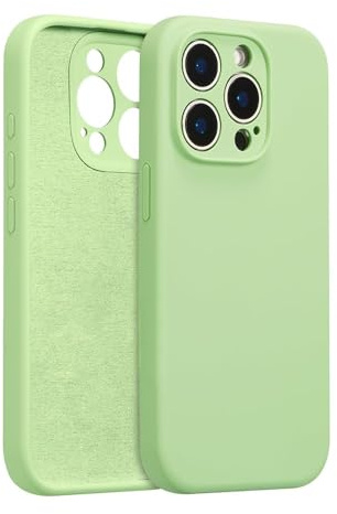 ZTOFERA Liquid Silicone Case for iPhone 13 Pro (6.1), Green | Anti-Scratch Soft Microfiber Lining, Fresh Solid Color, Lightweight, Full Camera Protection, Shockproof Protective Cover
