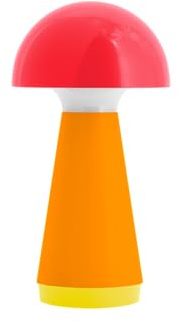 Remember Tischleuchte Bobbi blue, H 18 cm, Ø 9.5 cm Kunststoff – Moderne LED Tischlampe für Wohnraum, Schreibtisch oder Nachttisch, dekorative Design Leuchte (Bobbi coral)