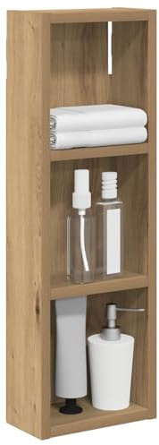 vidaXL Badezimmer-Wandschrank Kunsthandwerk Eiche 20 x 10 x 60,5 cm