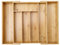 Mass Dynamic Range-couverts en bambou, organiseur de tiroir extensible, gain de place, 5-7 compartiments de rangement, fournitures de bureau, accessoires de salle de bain (Taille:5x48.5x37cm)