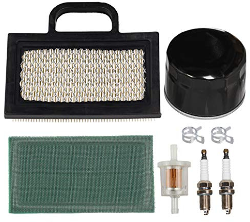 Carkio MIU11286 GY20575 Air Filter Pre-Filter Fuel Oil Filter Spark Plug Tune Up Kit Compatible with John Deere D140 D130 L120 Z425 X130R X135R L118 LA135 LA120 Z425 Lawn Mower Tractor Engine