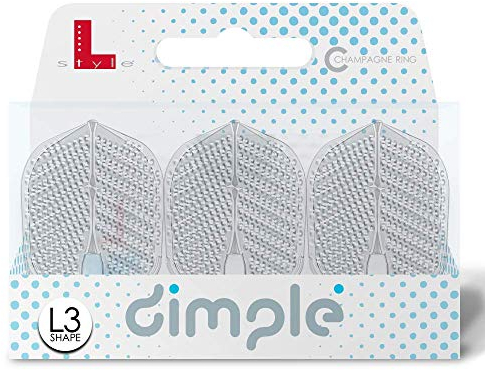 Lstyle l3 pro dimple Dart-Flights, klein, standardform: geformt, Kunststoff und leicht, Set ? transparent