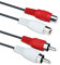 iYueMps Câble audio RCA 2RCA mâle vers femelle câble d'extension double parallèle AV (2RCA mâle-2RCA femelle, 1 m)