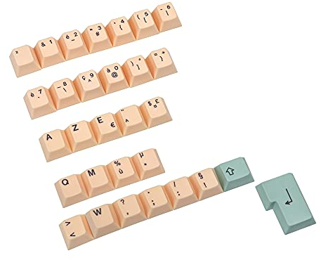 YMDK Hami Melon DYE-SUBLIMATED PBT KEYCAP SET for MX Mechanical Keyboard 104 87 61 Filco YMD96 KBD75 FC980M Minila (French ISO kit)