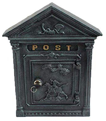 FZYE Briefkasten im amerikanischen Stil an der Wand montierter Briefkasten Vintage Outdoor-Haustürtresore Briefkasten Abschließbare verzinkte Stahlhäuser Haustür-Briefregale-28,6 * 27,5