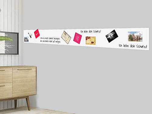 Magnettafel selbstklebende Magnetfolie Whiteboard | Tafelfolie trocken abwischbare Ferrofolie für Magnete | Schreibtafel Flipchart Folie | magnetisch wiederbeschreibbar (300x30cm)