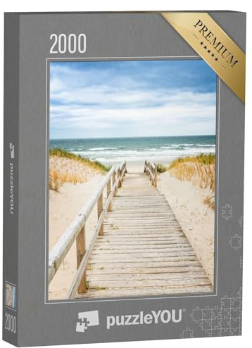 puzzleYOU: Puzzle 2000 Teile „Hölzerner Fußweg auf der Düne, Sylt, Nordfriesland, Norddeutschland“ – aus der Puzzle-Kollektion Sylt