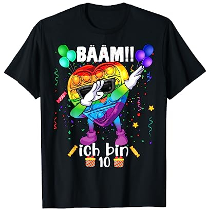Bääm Ich Bin 10 Jahre Dabbing Zappelspielzeug 10. Geburtstag T-Shirt