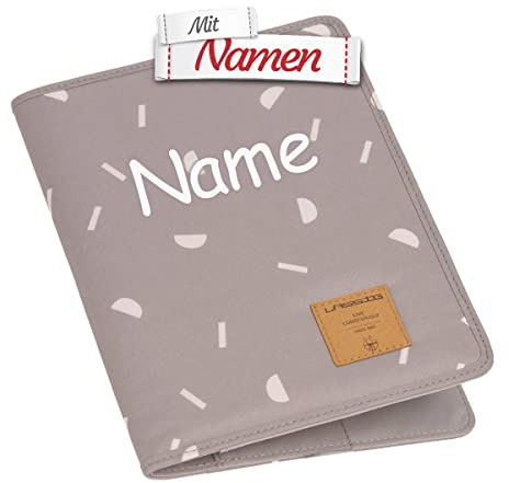 LALALO Mutterpasshülle bestickt, U-Heft Hülle mit Namen, Organizer Blocks | Mutterpass Schutzhülle personalisiert, Mappe für Ultraschallbilder, Geschenk zur Babyparty und Geburt, für werdende Mütter