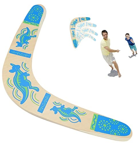 Jinsion Boomerang, Jouet de Boomerang Enfant, Boomerang en Bois Debutant Retournant Forme de V, Boomerangs Volant Lancer Jouet de Sport en Plein air pour l'équipement de Jeu de Sport Adultes Enfants