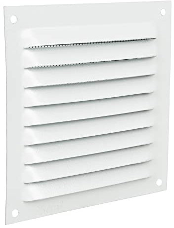 Cofan Rejilla de Ventilación con Mosquitera | Fabricado en Aluminio Blanco | Medida de 10 x 10 cm | Medida Interior 8 x 8 cm