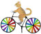 vincente Gartendekoration, Windspiel, Katze, Hund, Fahrrad, Gartenpfahl, Fahrrad-Windspiel, Windräder, Niedliches -Tier-Regenbogen-Windmühlen-Ornament Für Kunstdekoration Im Freien
