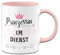 Tassenbrennerei Tasse mit Spruch Prinzessin im Dienst - Büro Kaffeetasse lustig - Geschenk für Kollegin, Freundin (Rosa)