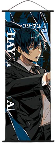 Sonsoke Kettensäge Mann Anime Figur Wandkunst Poster Wandbehang Scrollen Poster Leinwand Kunst Wandrahmen Schlafzimmer Dekor 70 x 25 cm (Hayakawa Aki 2)