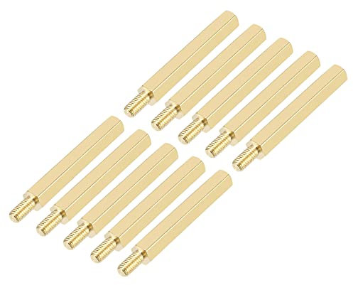 YOKIVE 40Stk Messing Sechseck Gewinde Abstandshalter Sechskant Abstandshalter mit Weiblich und Stecker Gewinde | Befestigung Hauptplatine Ideal für Elektronikindustrie (M3 30+6mm)