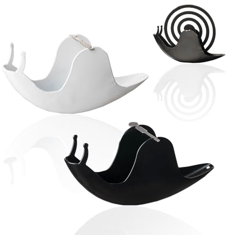 Schnecke Mückenspirale Halter Mückenspirale Behälter Räucherstäbchen Halter Tragbare Kreative Schneckenform Mückenspulenbehälter Für Schlafzimmer, Wohnzimmer, Küche Und Büro (2 Pc)