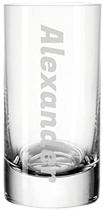 LUXENTU Stamper Schnapsgläser mit Gravur | Persönliche Lasergravur mit Namen | 60 Stück | Personalisiertes Geschenk | Spülmaschinenfest | Name quer