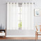 TOPICK Weiß Vorhänge 145H x 130B cm 2 Stücke Blickdicht Gardinen mit Ösen Lichtfilterung Privarsphäre Ösenvorhang für Wohnzimmer Schlafzimmer