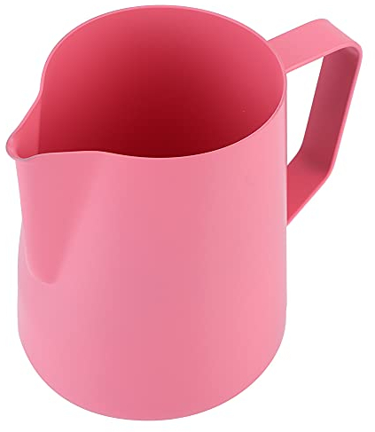 Jarra De Espuma De Leche, Taza De Espuma De Leche De 600 Ml Jarra De Vapor De Leche De Espresso De Acero Inoxidable Jarra De Vapor De Espresso Jarra De Barista Con Pico De águila Para Café(Rosa)