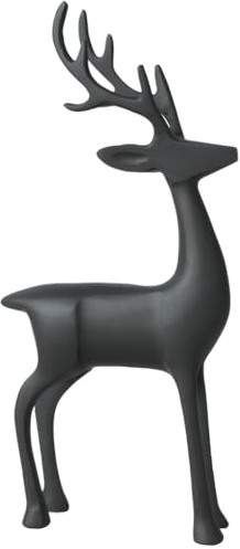 Villeroy & Boch - Black Xmas Hirsch groß, 20x7x44,5 cm, Weihnachtsdekoration aus Metall, Schwarz