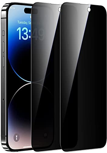 AVANA Blickschutz Schutzglas für iPhone 15 Pro Max Schutzfolie [2 Stück] Anti-Spy Displayschutzfolie 9H Härte Display Folie Panzerfolie Sichtschutz