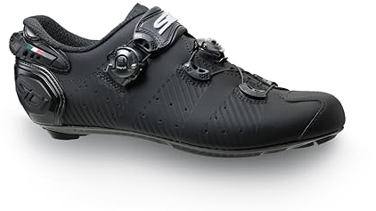 Sidi Fahrradschuhe, professionelle Herren-Rennradschuhe, Draht 2S, verstellbare Ferse, innovatives Verschlusssystem, belüftete Karbonsohle, Schwarz, 9