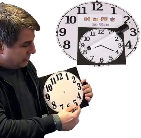 Teksome Uhr-Zauberer-Tricks,Papieruhr-Gimmick für interaktive Zaubertricks - Bühnenaufführungszubehör für Partys, Zusammenkünfte, Bühnen, Festivals, Straßen